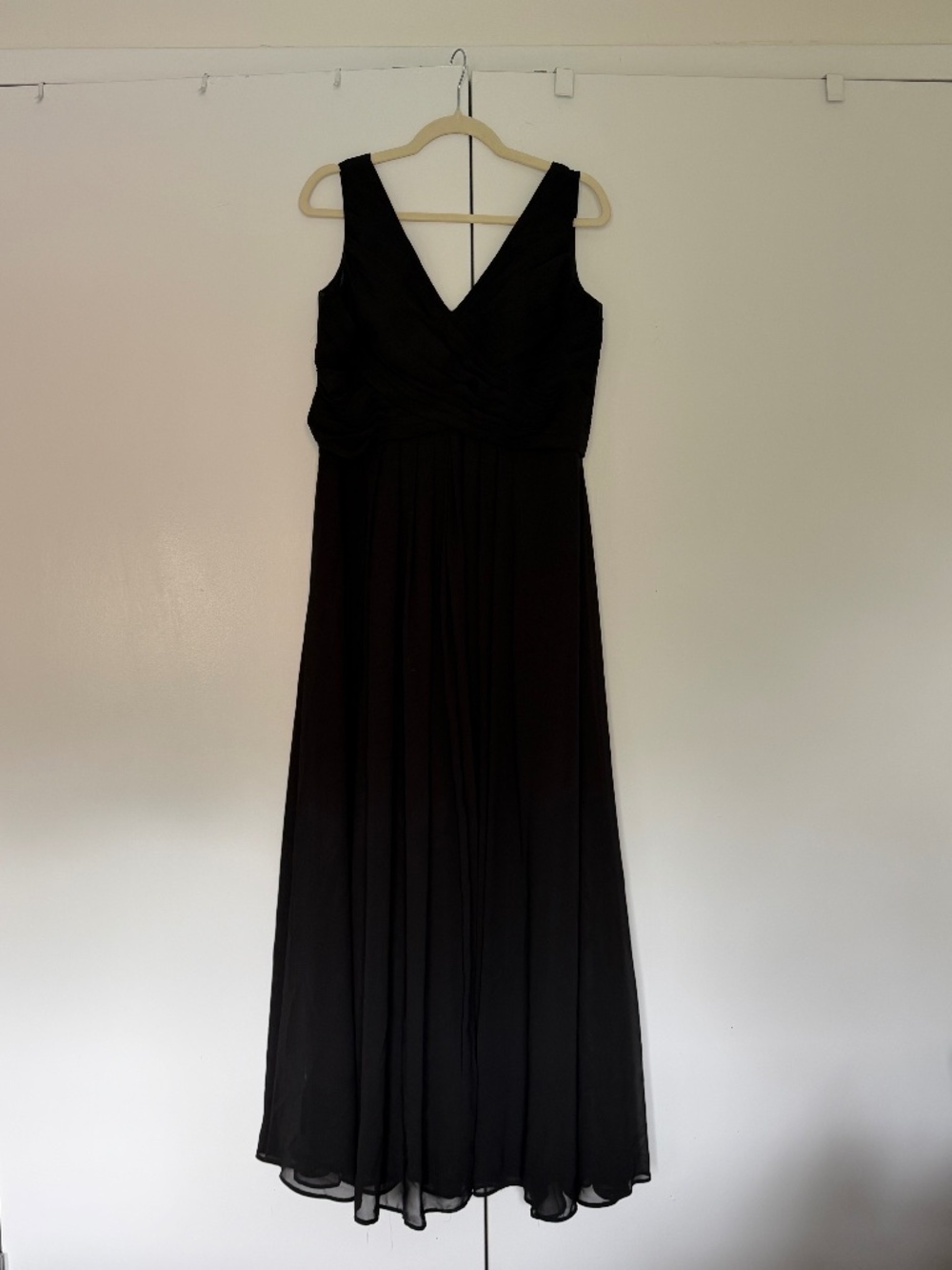 JJs House Black Sleeveless V-Neck Bridesmaid Dress